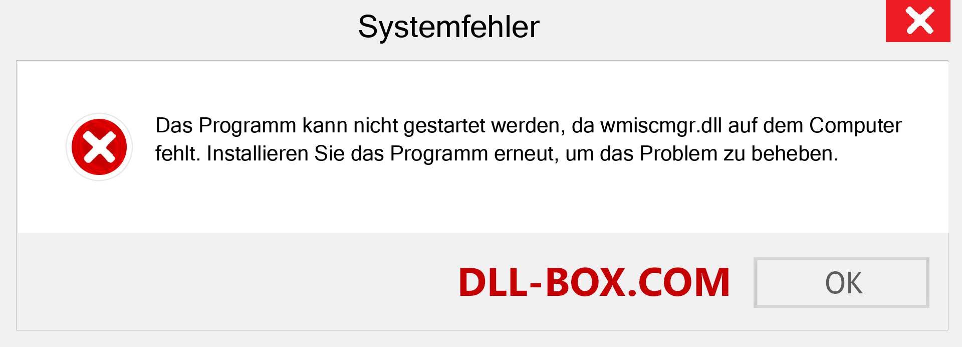 wmiscmgr.dll-Datei fehlt?. Download für Windows 7, 8, 10 - Fix wmiscmgr dll Missing Error unter Windows, Fotos, Bildern