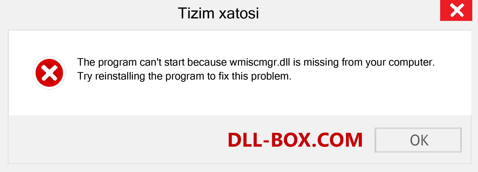 wmiscmgr.dll fayli yo'qolganmi?. Windows 7, 8, 10 uchun yuklab olish - Windowsda wmiscmgr dll etishmayotgan xatoni tuzating, rasmlar, rasmlar